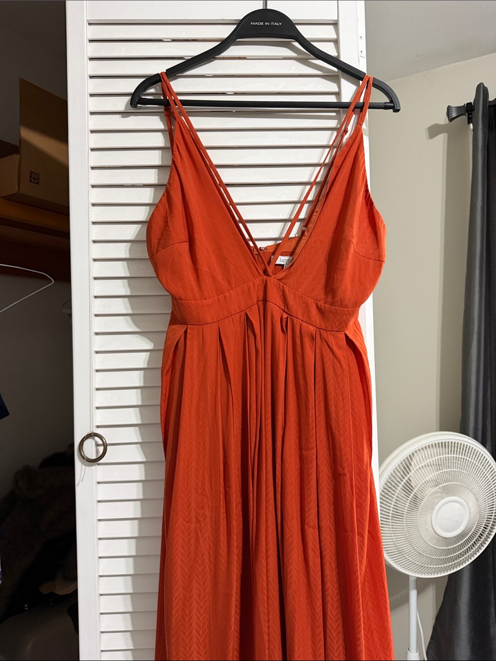 Lucy Paris Red Strappy VβNeck Maxi Dress